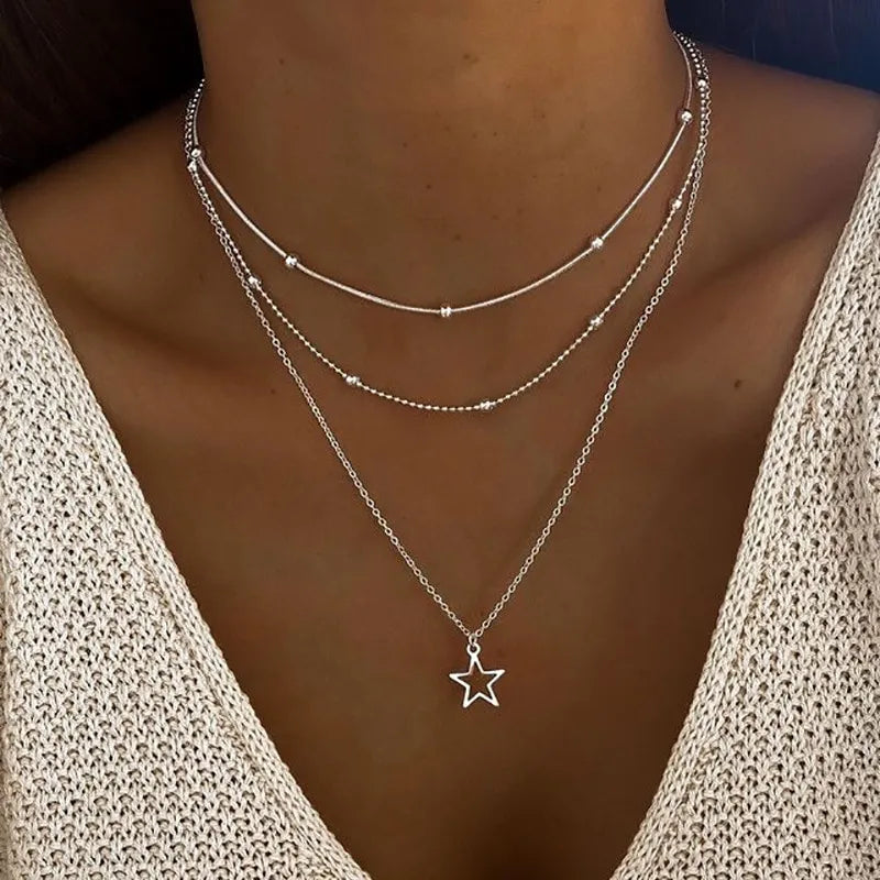 Collier étoile vintage