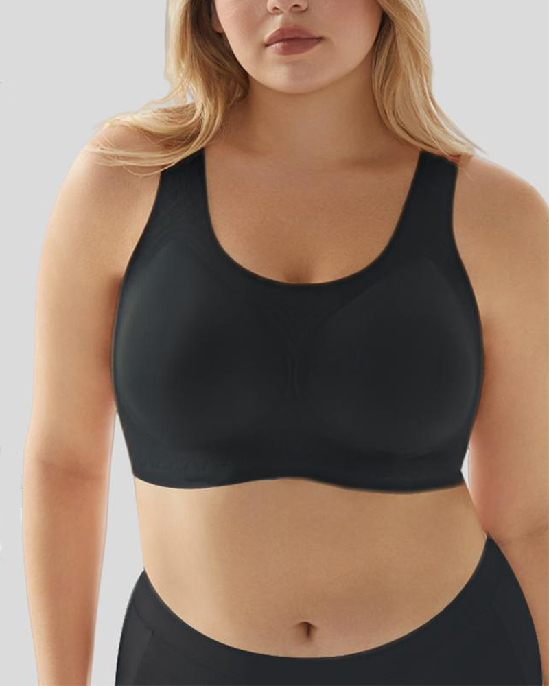 Sujetador sin costuras ni aros, efecto push-up y cobertura total