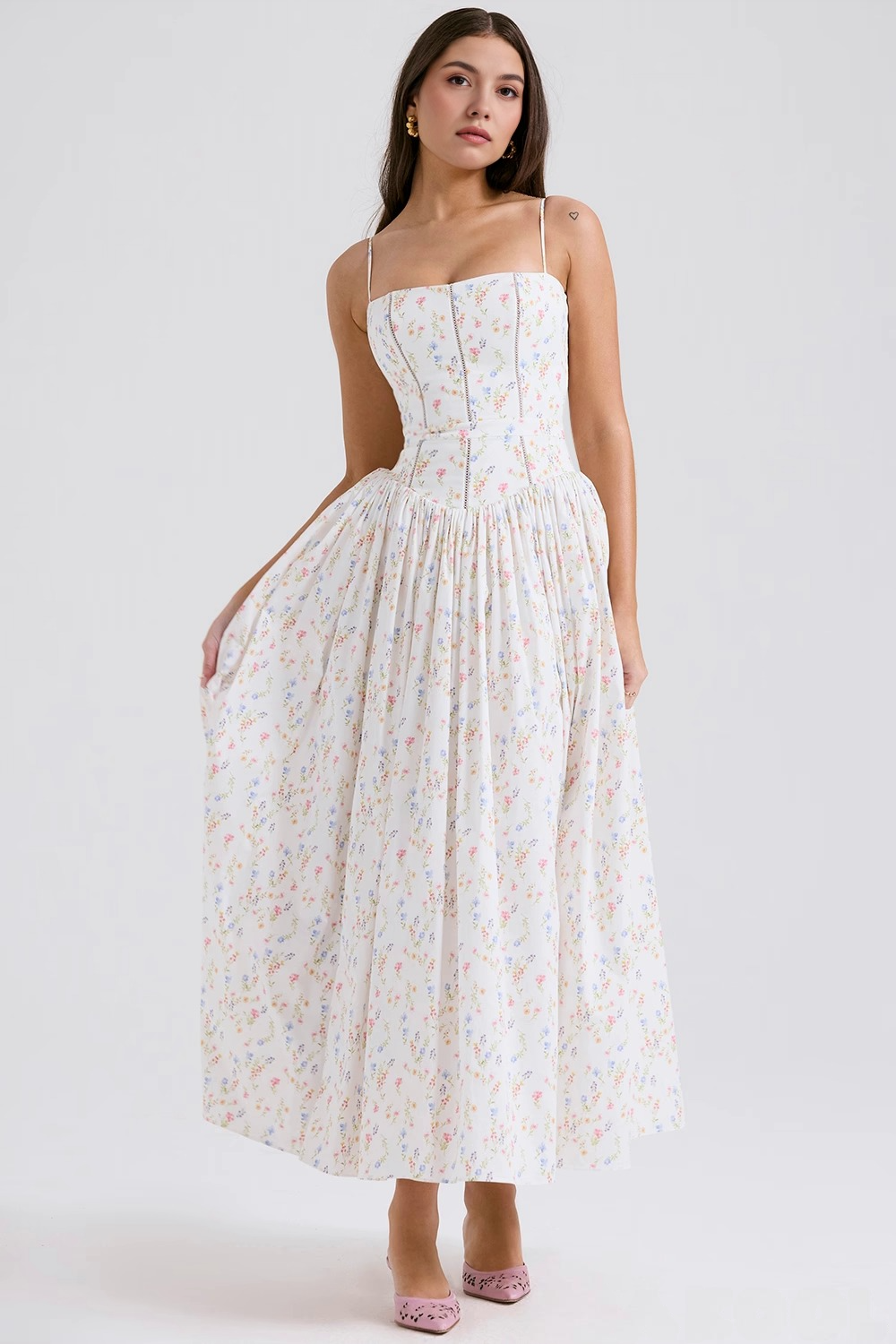 Vestit midi floral