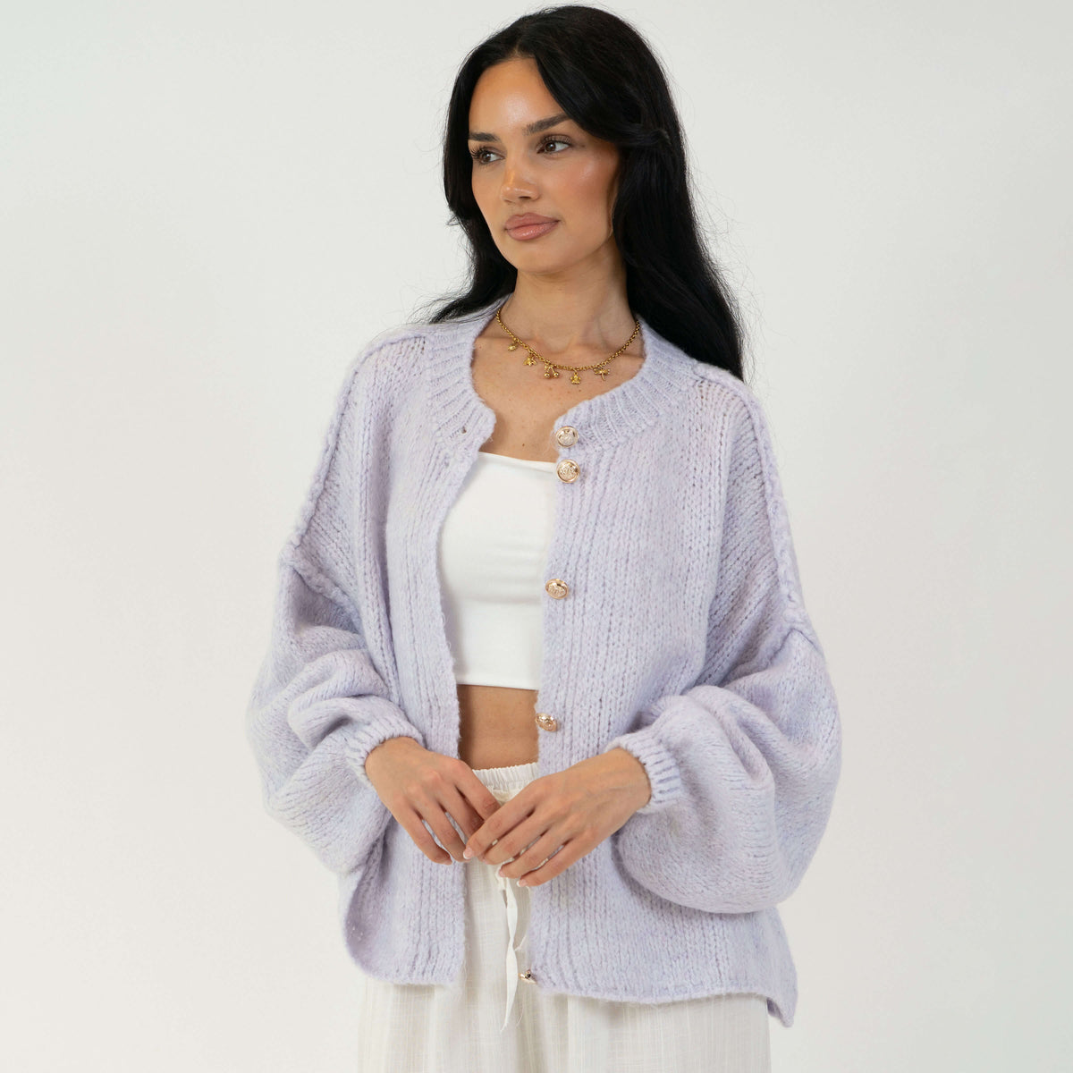 Cárdigan corto oversize