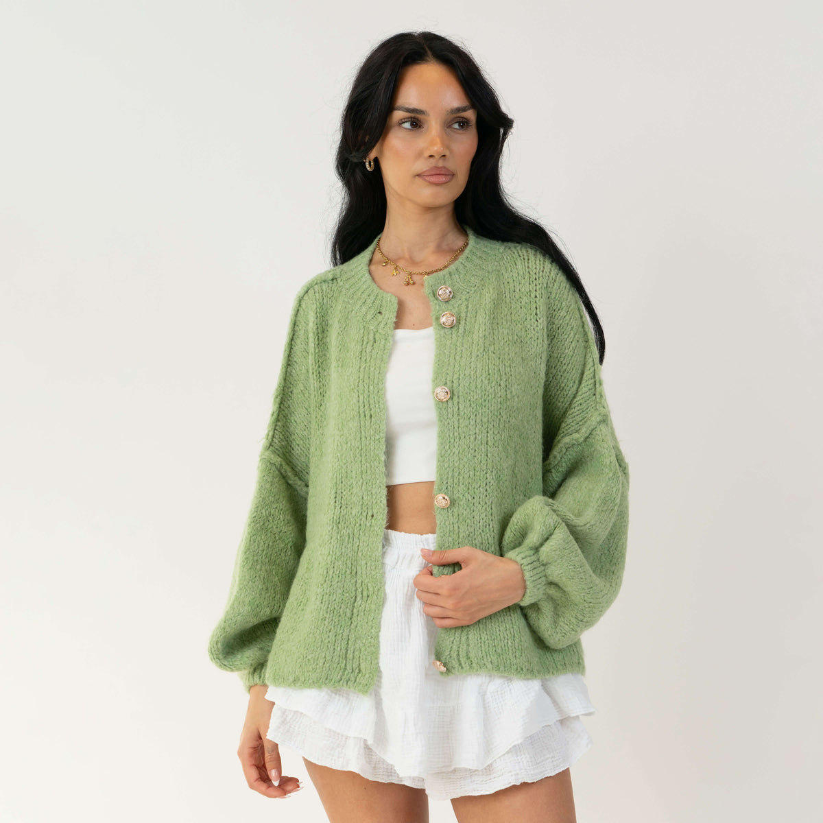 Cárdigan corto oversize