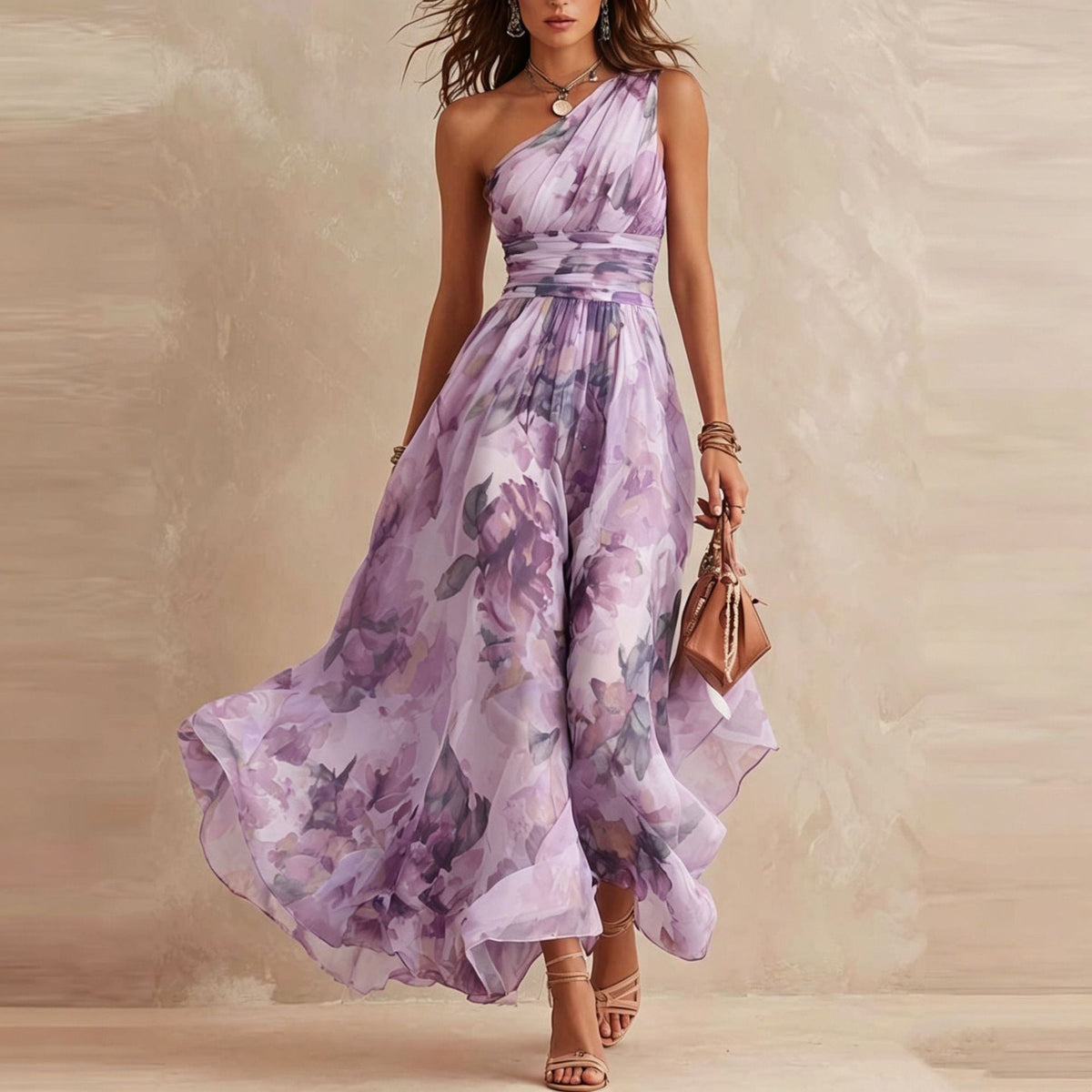 Vestit floral asimètric d’un hombre