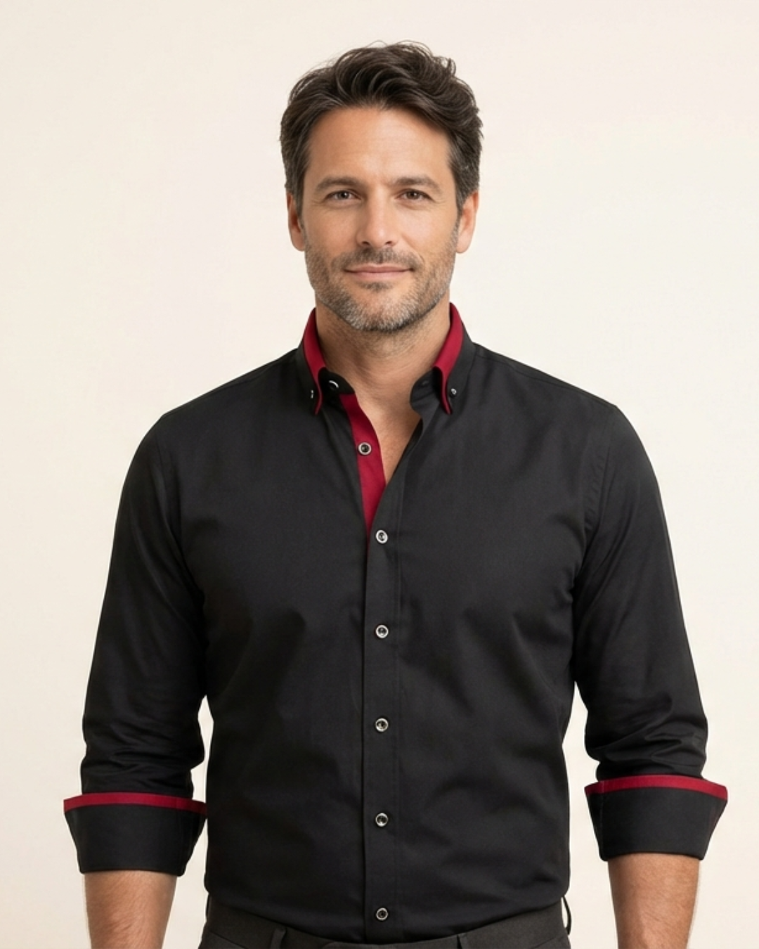 Chemise classique ajustée à manches longues