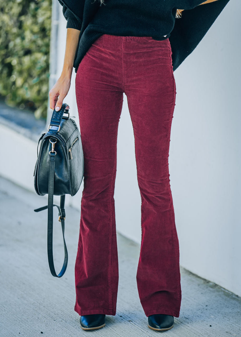 Pantalones acampanados de pana
