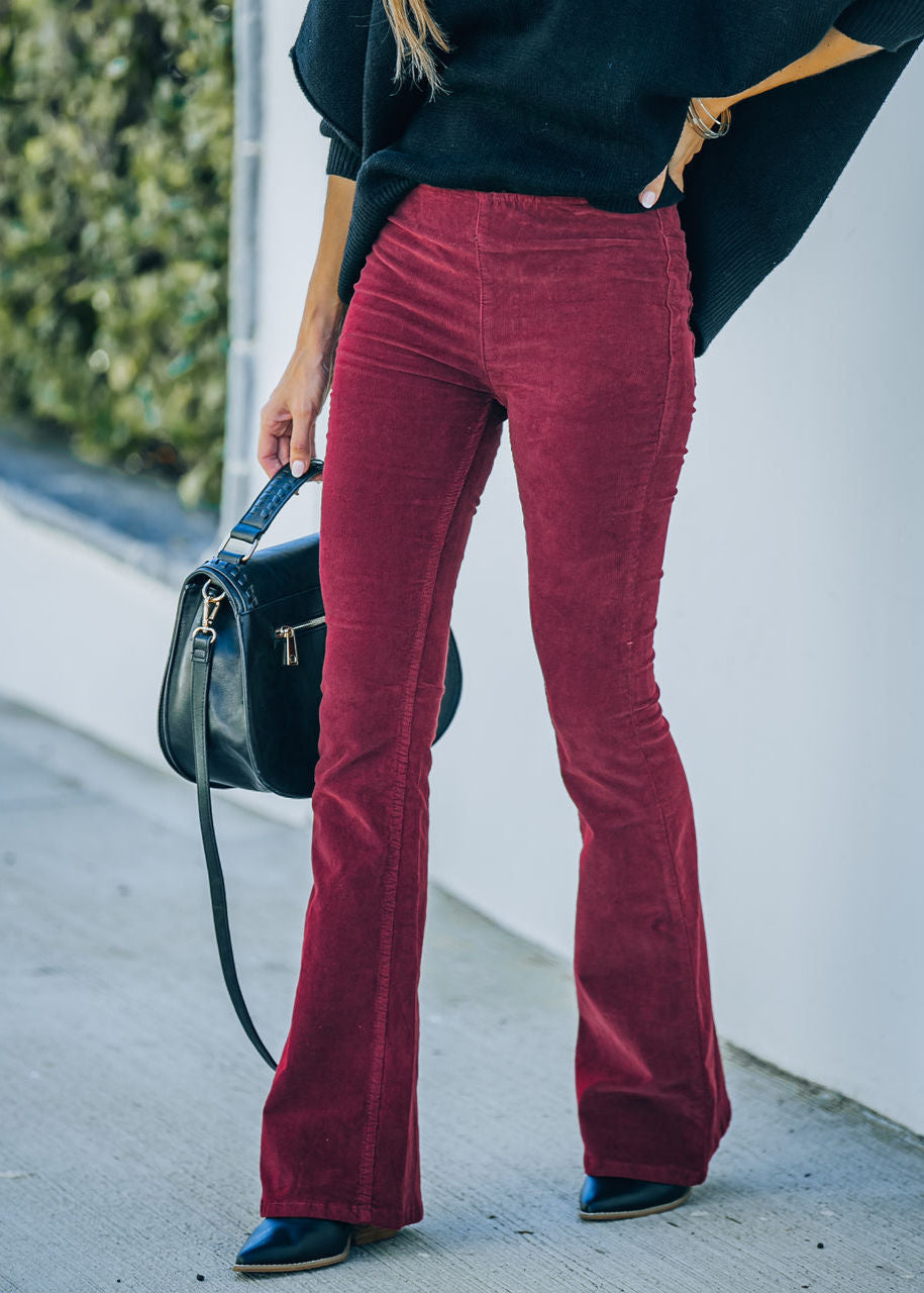 Pantalones acampanados de pana