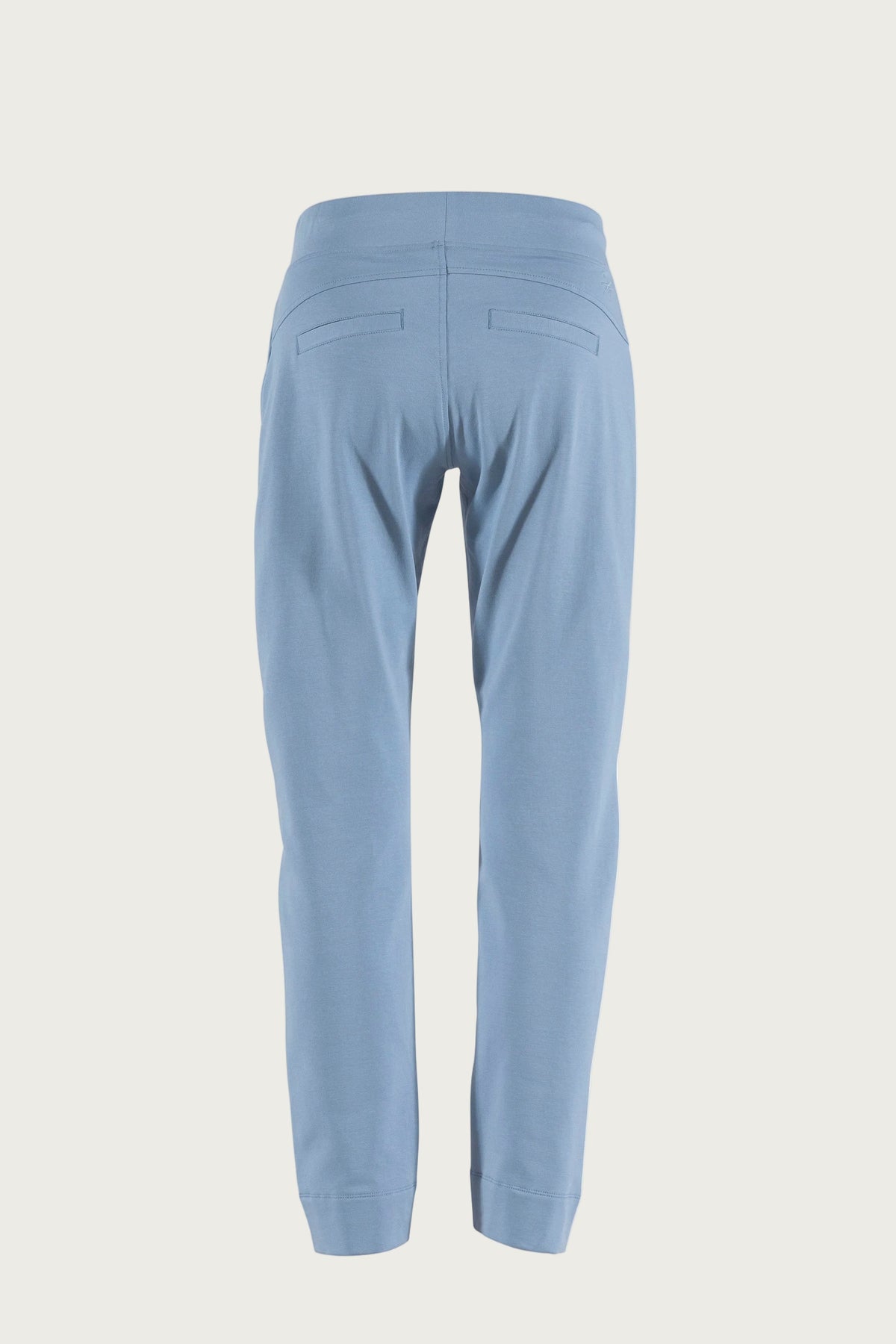 Pantaloni dritti stretch con vita elasticizzata