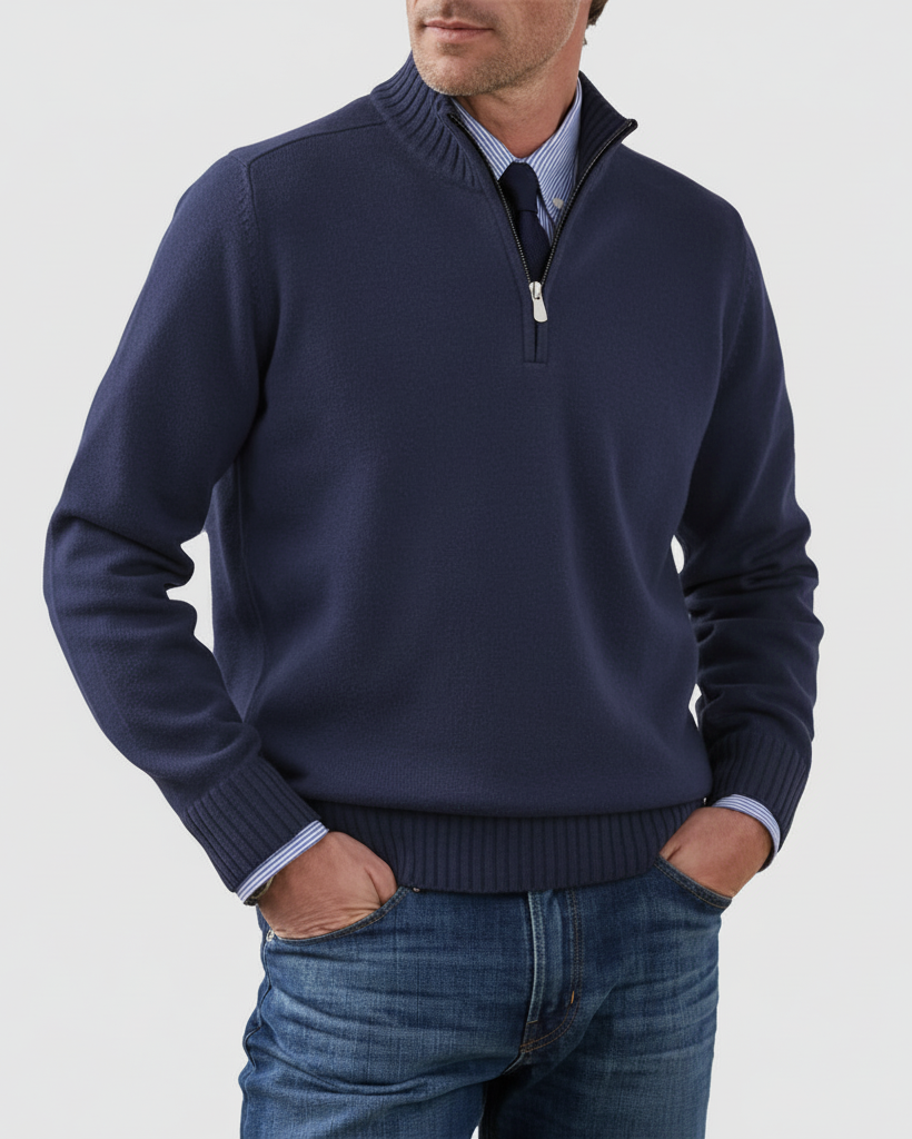 Pull décontracté à demi-zip