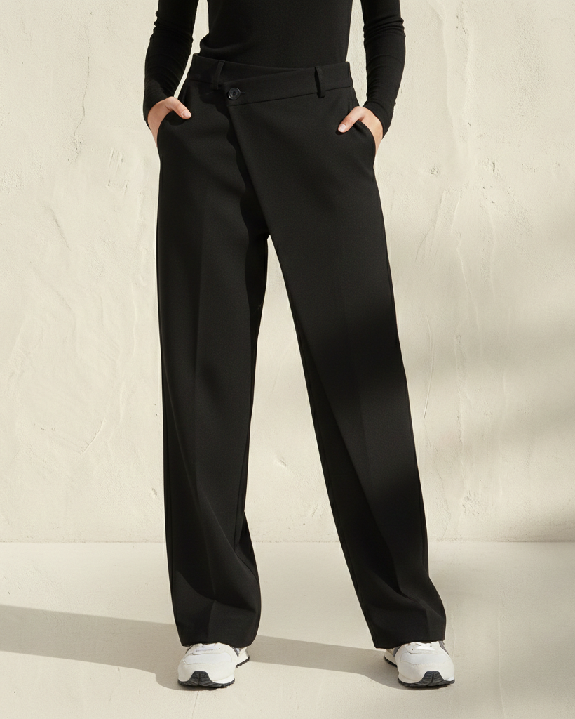 Pantaloni a gamba larga con design