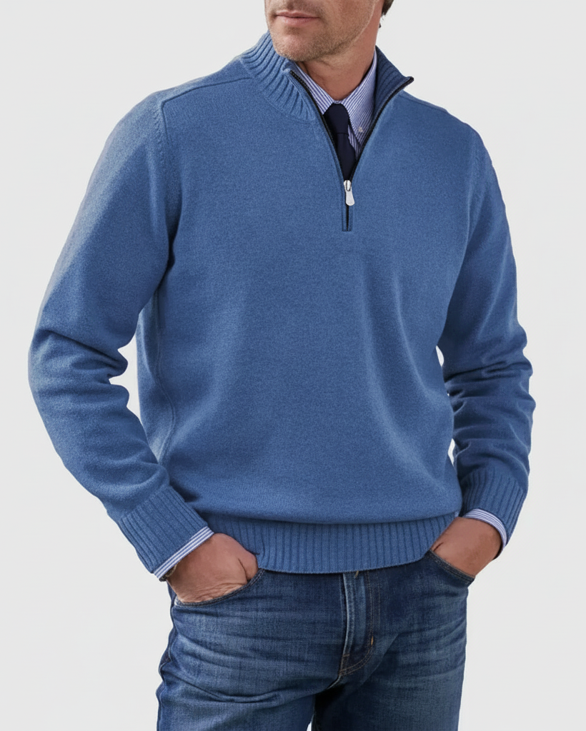 Pull décontracté à demi-zip