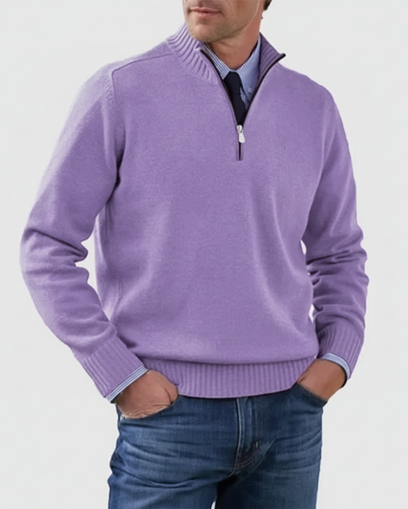 Pull décontracté à demi-zip