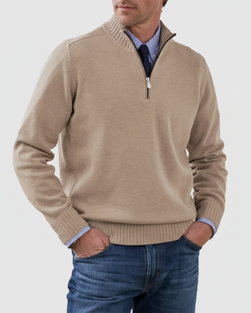 Pull décontracté à demi-zip