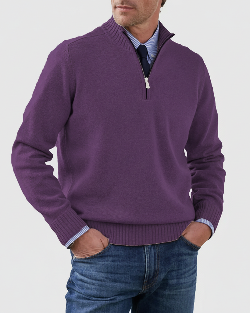Pull décontracté à demi-zip