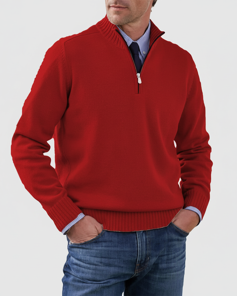 Pull décontracté à demi-zip