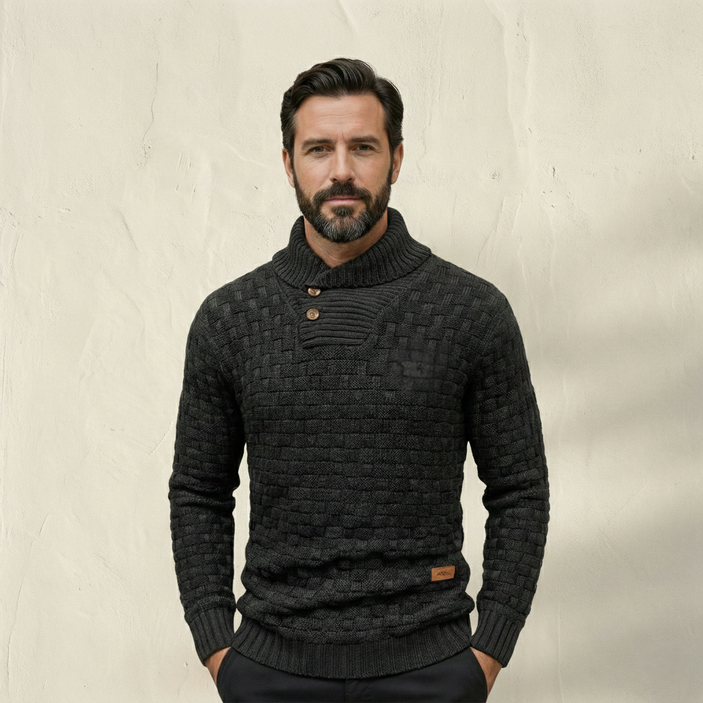 Pull en maille torsadée