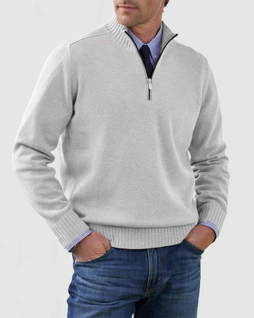 Pull décontracté à demi-zip