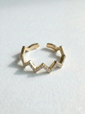Anell zigzag amb pedres precioses Martina