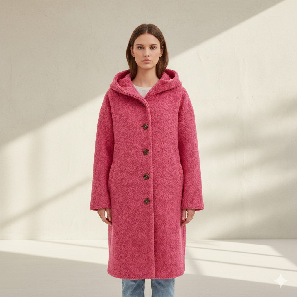 Cappotto lungo con cappuccio