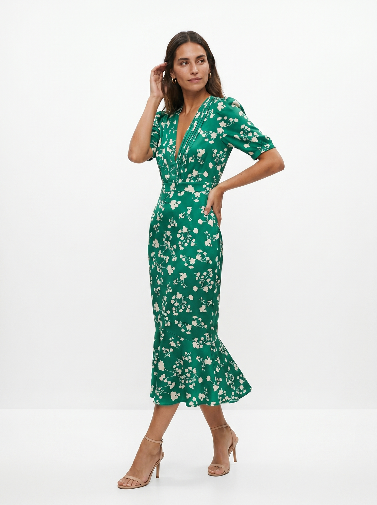 Amaia | Vestit amb disseny floral i coll en V