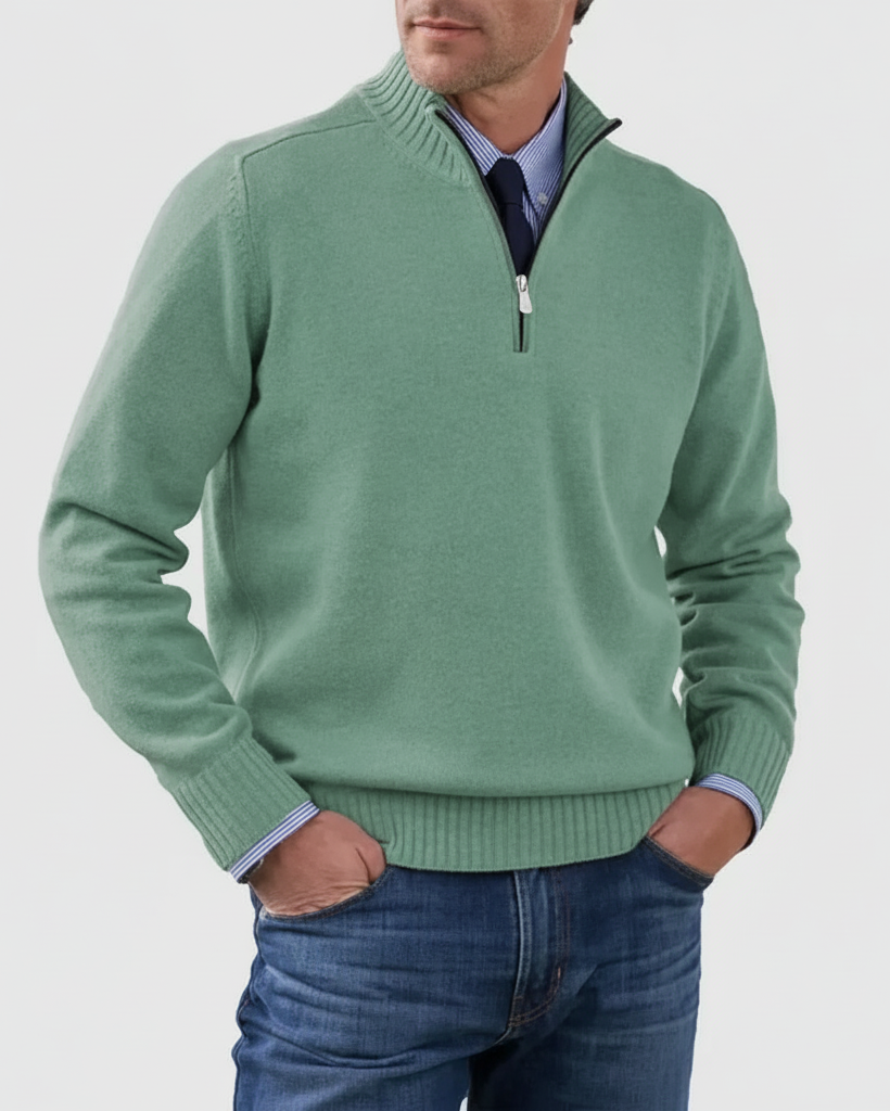 Pull décontracté à demi-zip