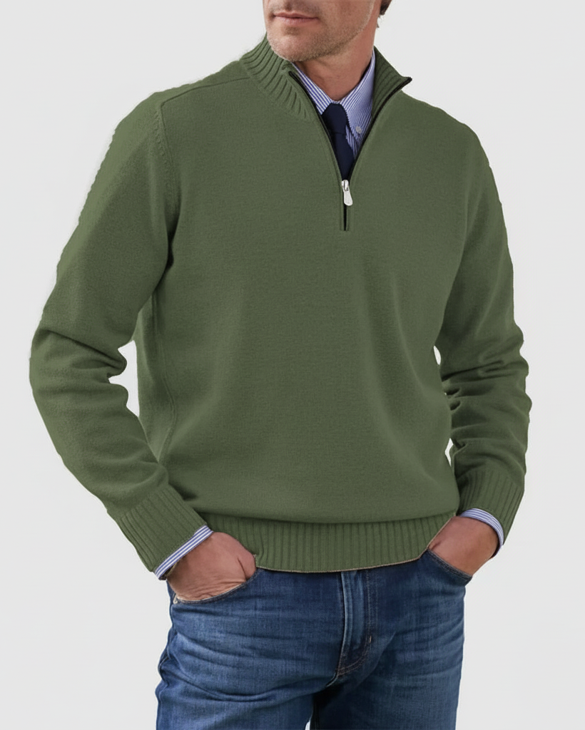 Pull décontracté à demi-zip