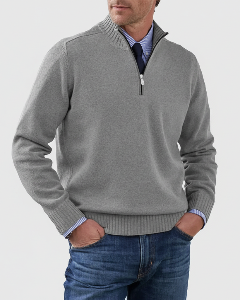 Pull décontracté à demi-zip