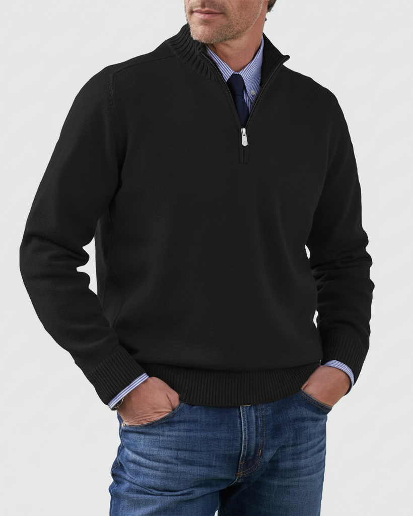 Pull décontracté à demi-zip