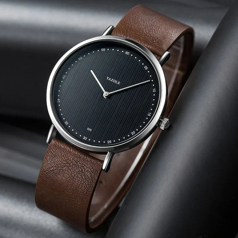 Orologio minimalista con quadrante a righe verticali