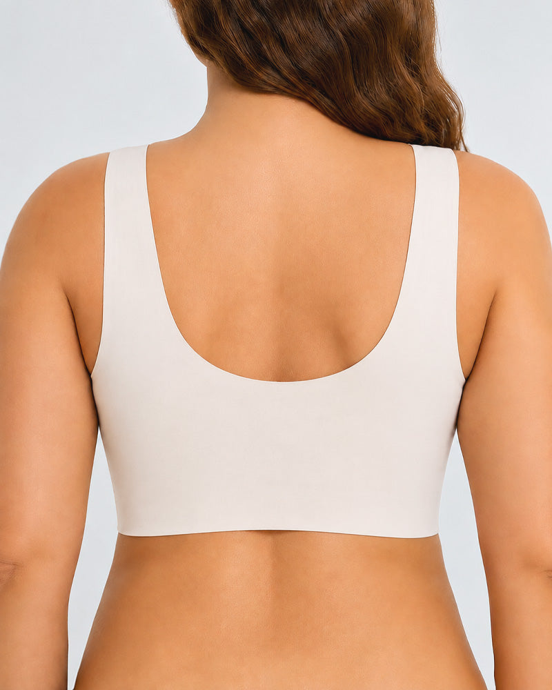 Reggiseno da allattamento incrociato con scollo a V, senza cuciture né ferretti
