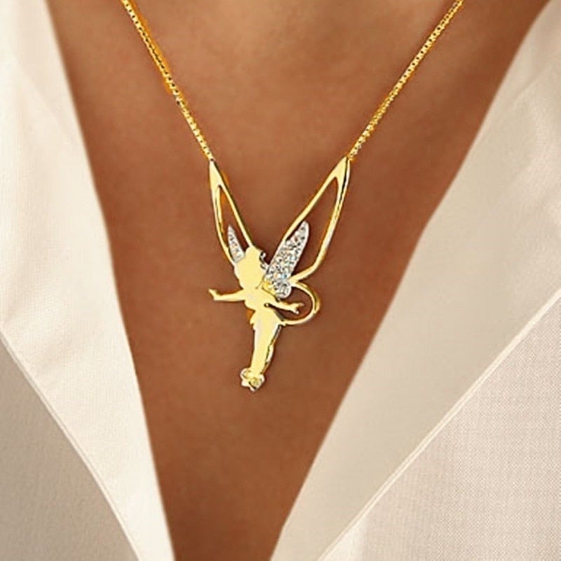 Collier main de la chance en argent sterling et or