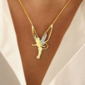 Collier main de la chance en argent sterling et or