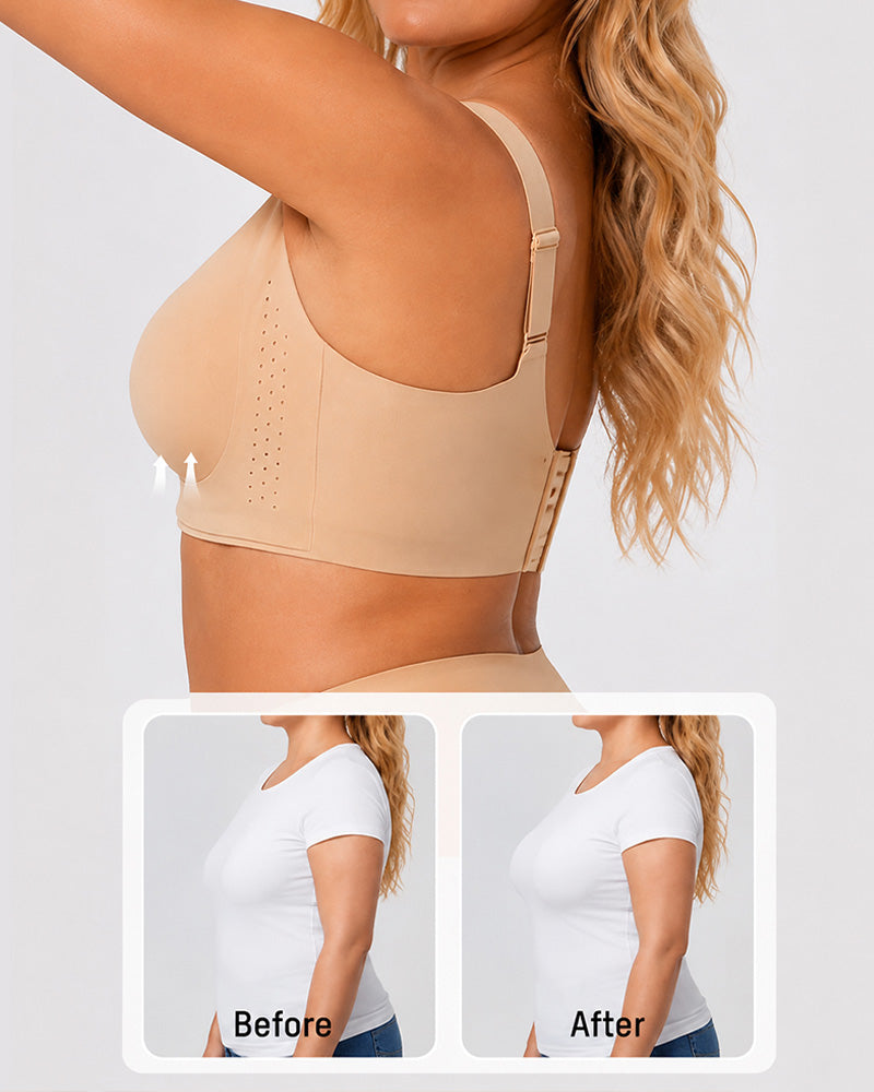 Soutien-gorge confort sans armatures ni coutures à col en V