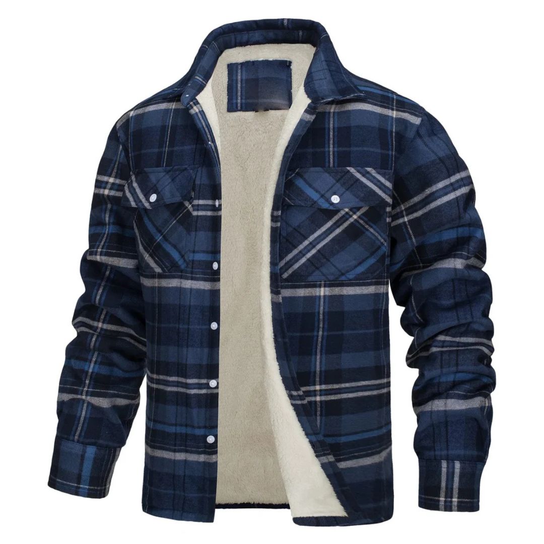 Chaqueta de cuadros con forro polar