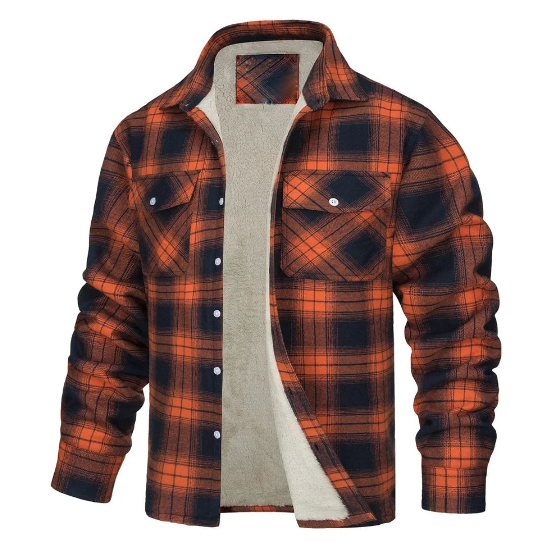 Chaqueta de cuadros con forro polar