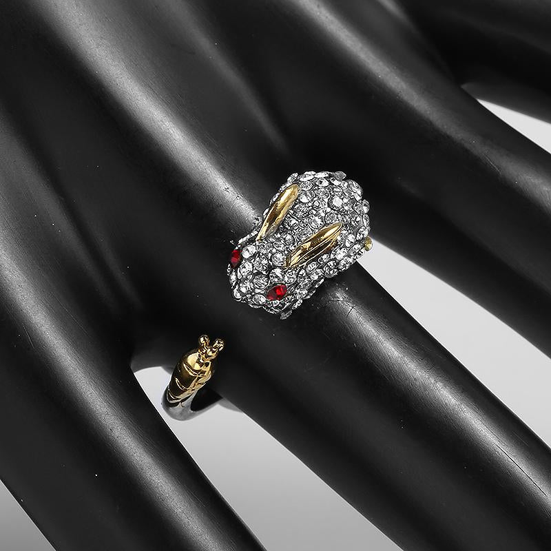 Bague ajustable lapin et carotte