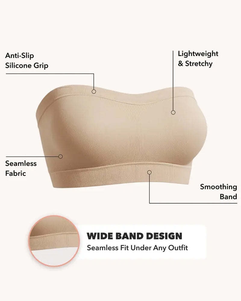 Reggiseno bandeau convertibile senza cuciture antiscivolo