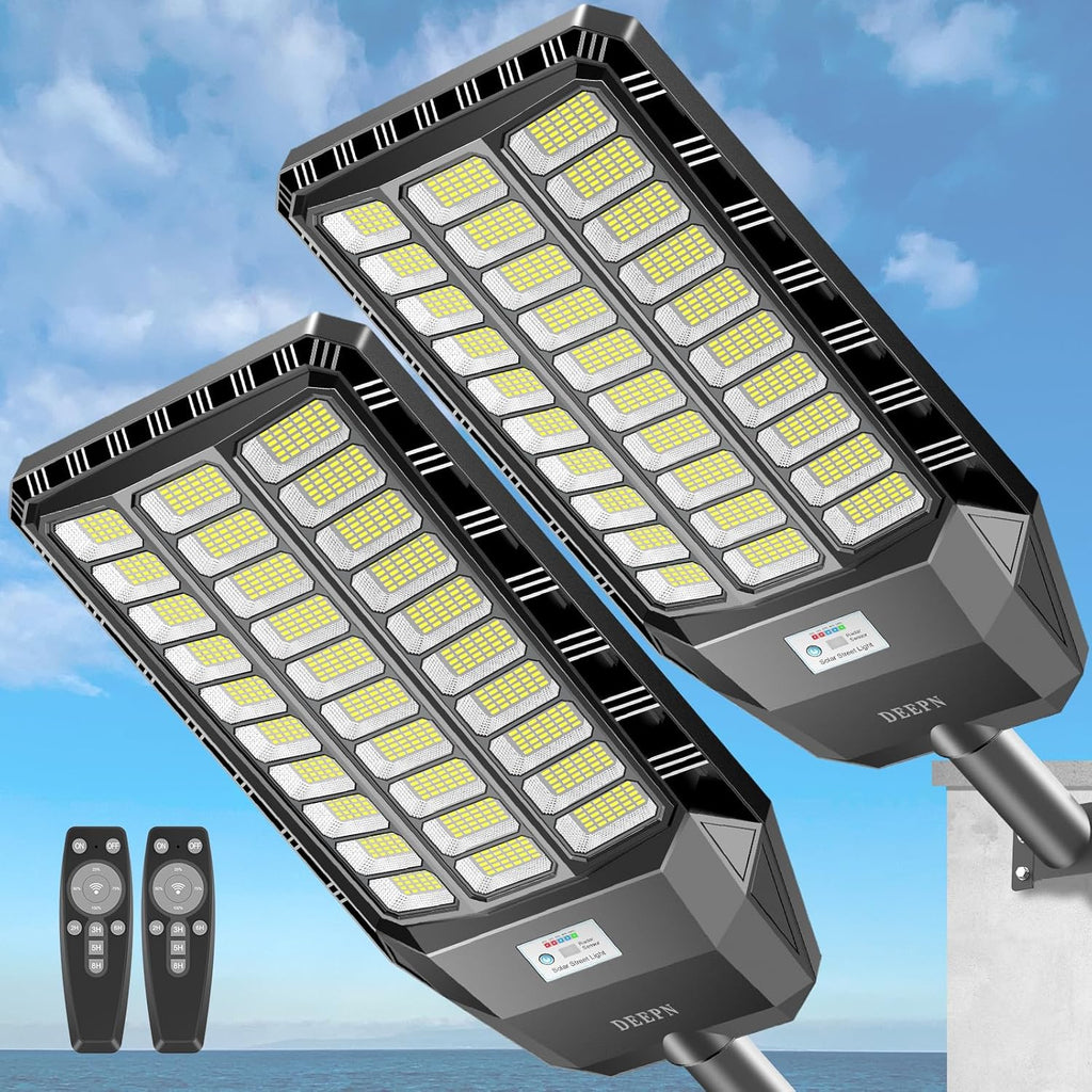 Lampadaire solaire LED avec détecteur de mouvement et télécommande