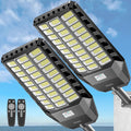 Lampadaire solaire LED avec détecteur de mouvement et télécommande