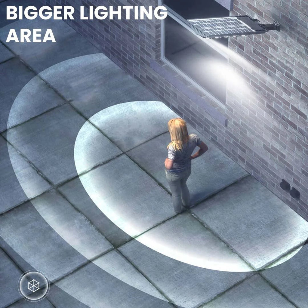 Lampadaire solaire LED avec détecteur de mouvement et télécommande