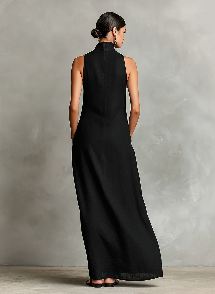 Vestit llarg minimalista de lli