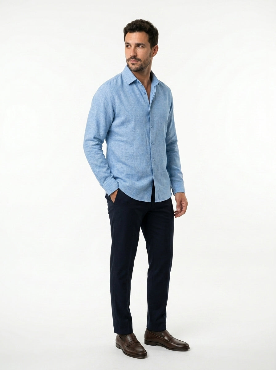 Camicia elegante e casual a maniche lunghe