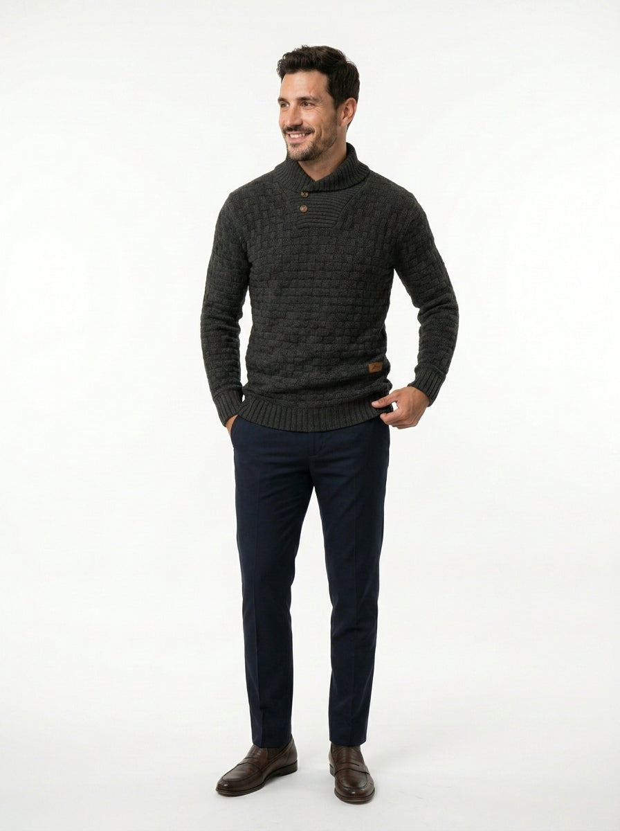 Pull en maille torsadée