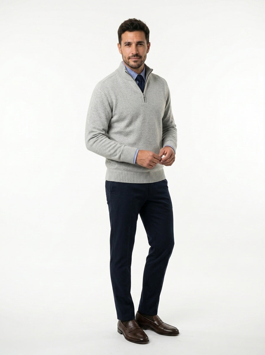 Pull décontracté à demi-zip