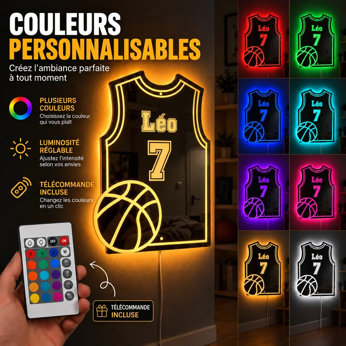 LumiBasket | Llamp de bàsquet de mirall personalitzada LED
