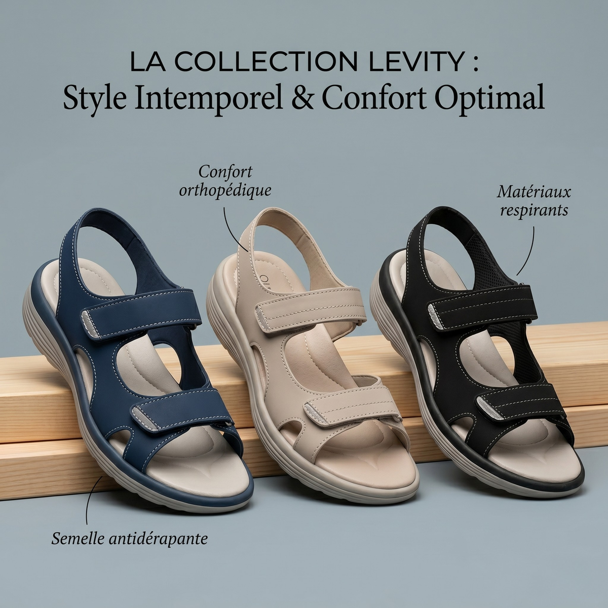 Sandalias cómodas y ajustables Sofia