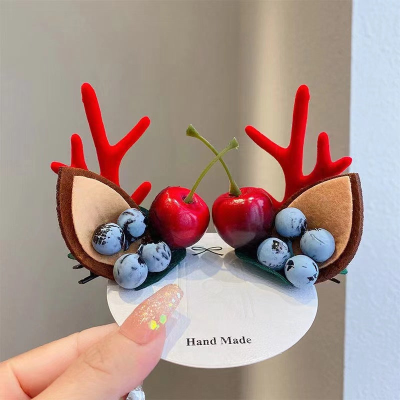 Bigudins de Nadal de fusta de renh