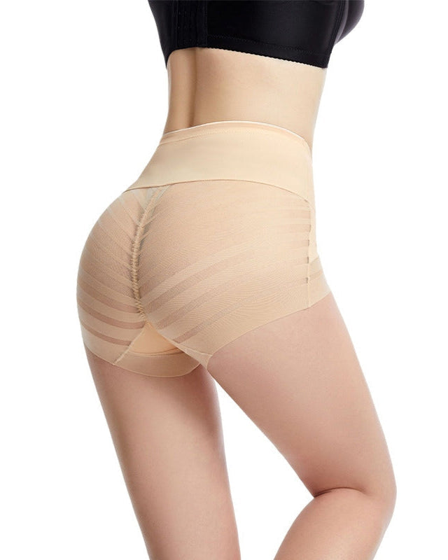 Sexy figurformende hot pants med høyt liv i elastisk tyll
