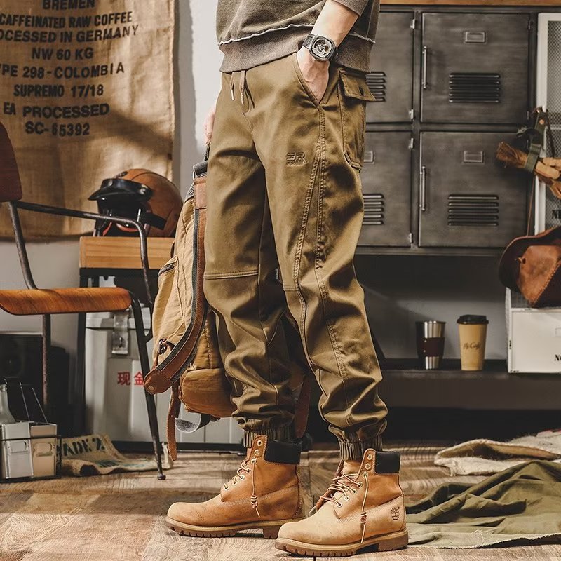 Pantalones cargo holgados de moda para hombre