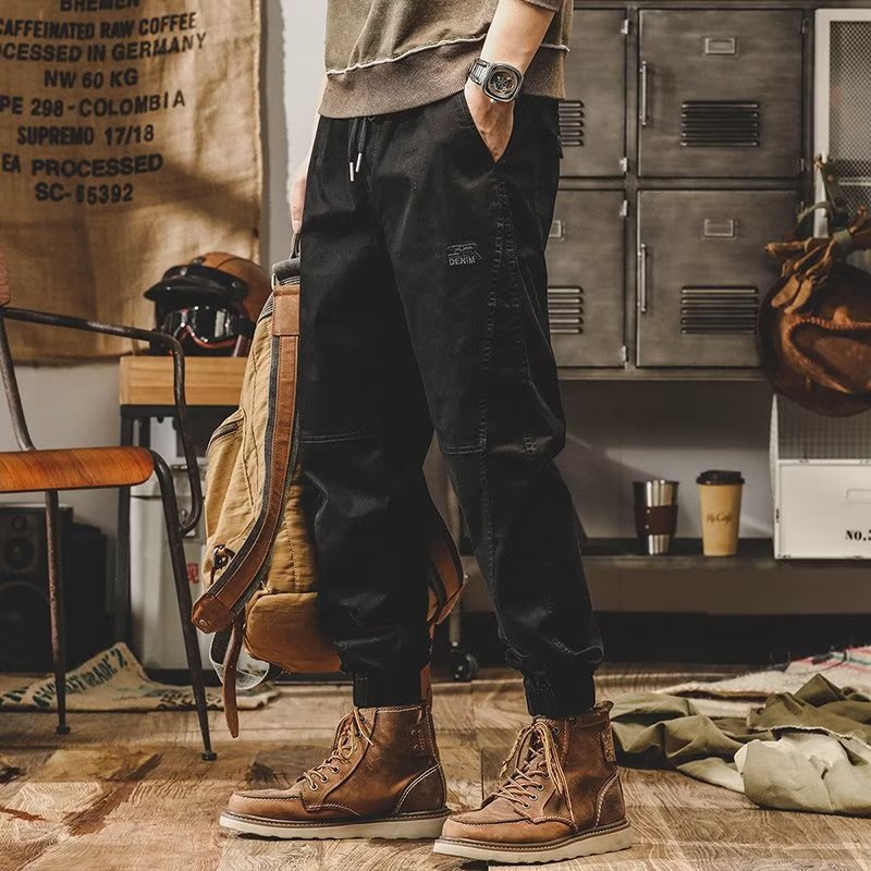 Pantalones cargo holgados de moda para hombre