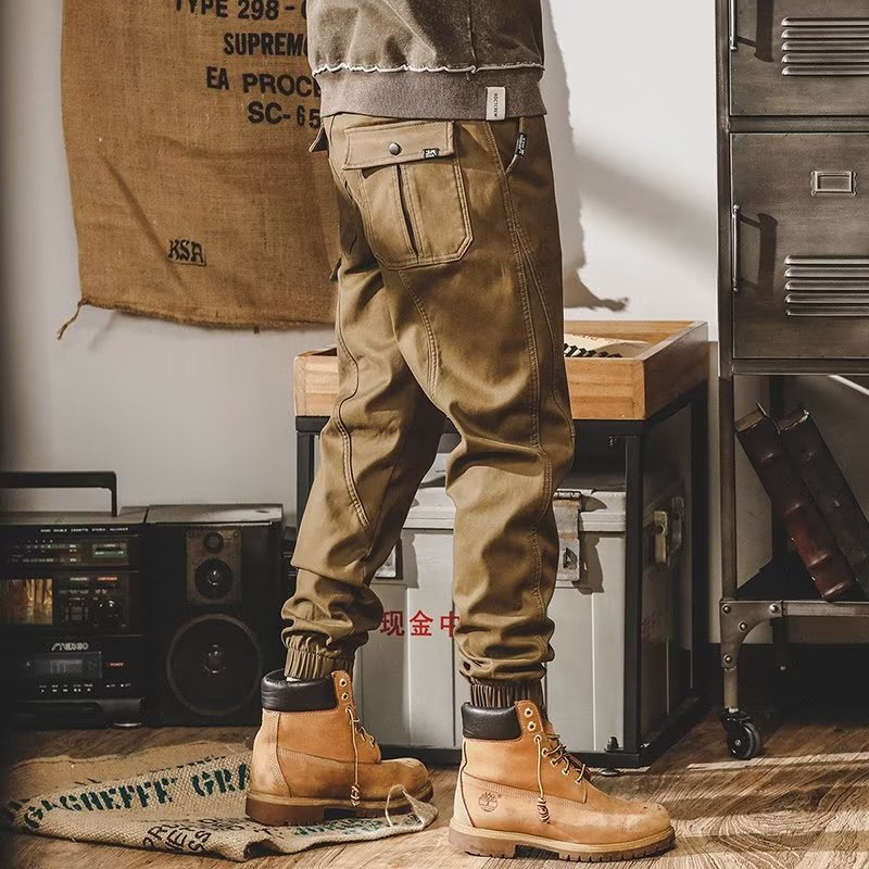 Pantalones cargo holgados de moda para hombre