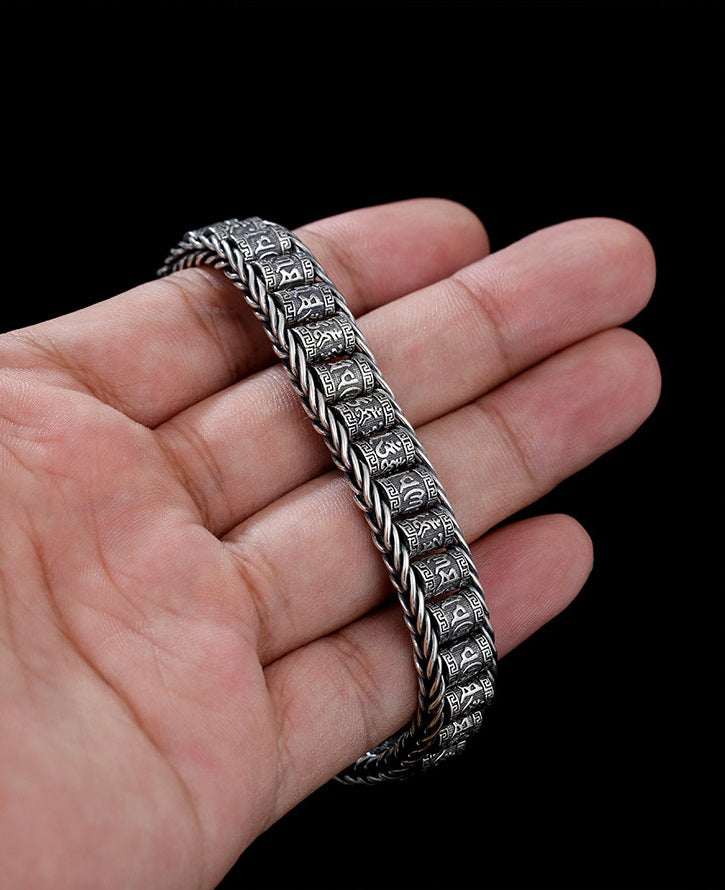 Bracciale con ruota di preghiera portafortuna